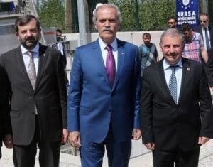 BÜYÜKŞEHİR BELEDİYE BAŞKANI RECEP ALTEPE, KESTEL BELEDİYE BAŞKANI YENER ACAR, GÜRSU BELEDİYE BAŞKANI MUSTAFA IŞIK